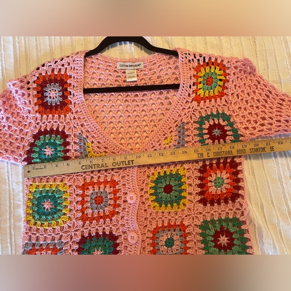 Cotton Emporium Crocheted Cardigan - Picture 7 of 9
